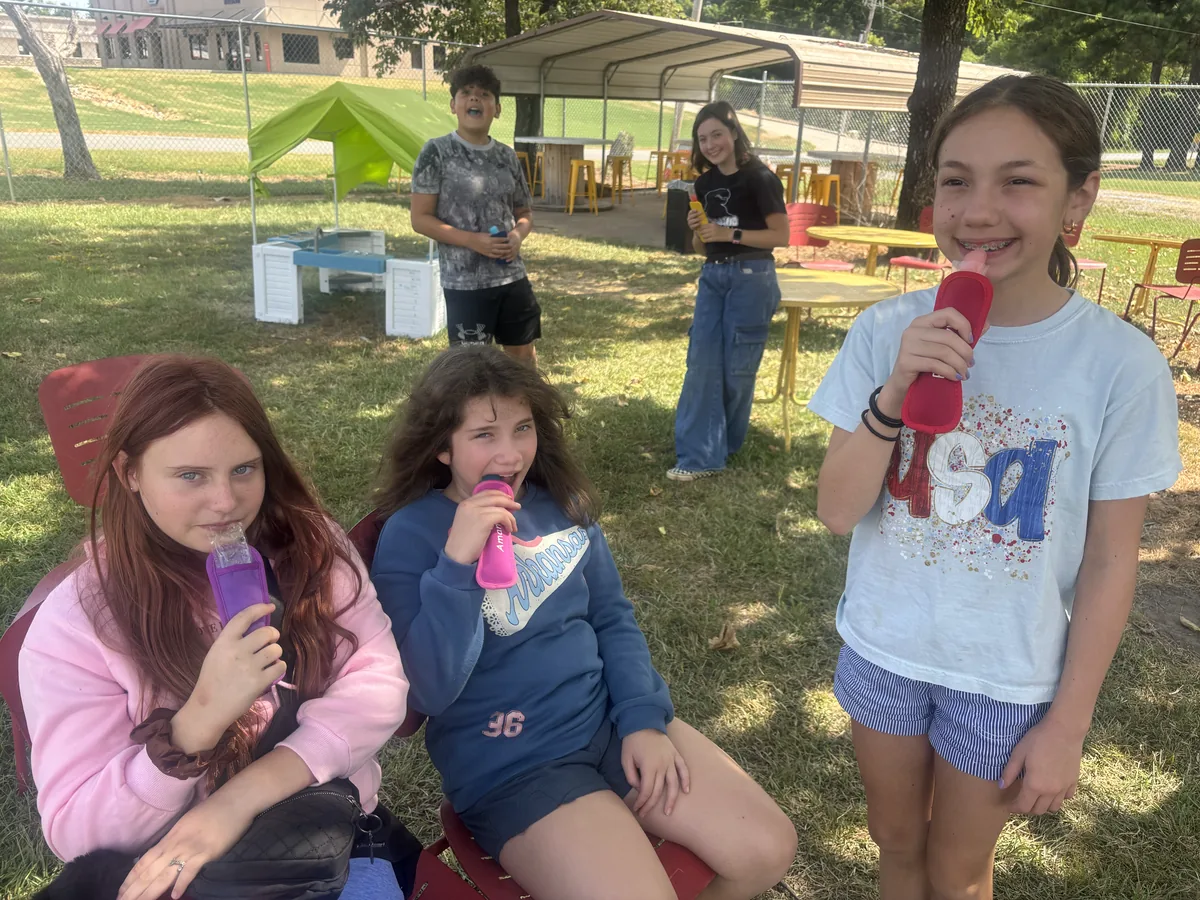 Students outside together on a field day at Star City Christian Academy